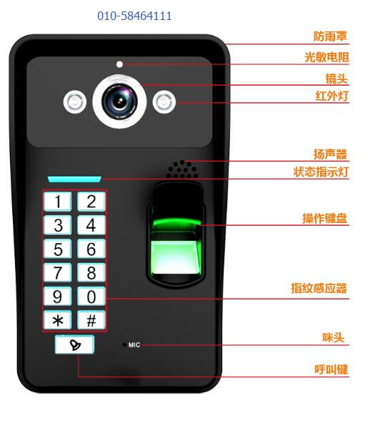 指纹可视门禁对讲2